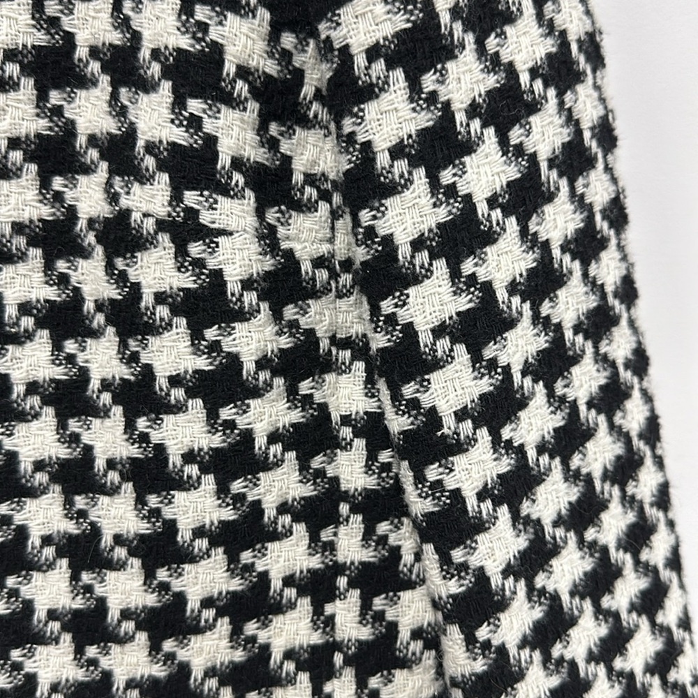 Talbots Collarless black and white Houndstooth Jacket 10 - Picture 5 of 6
